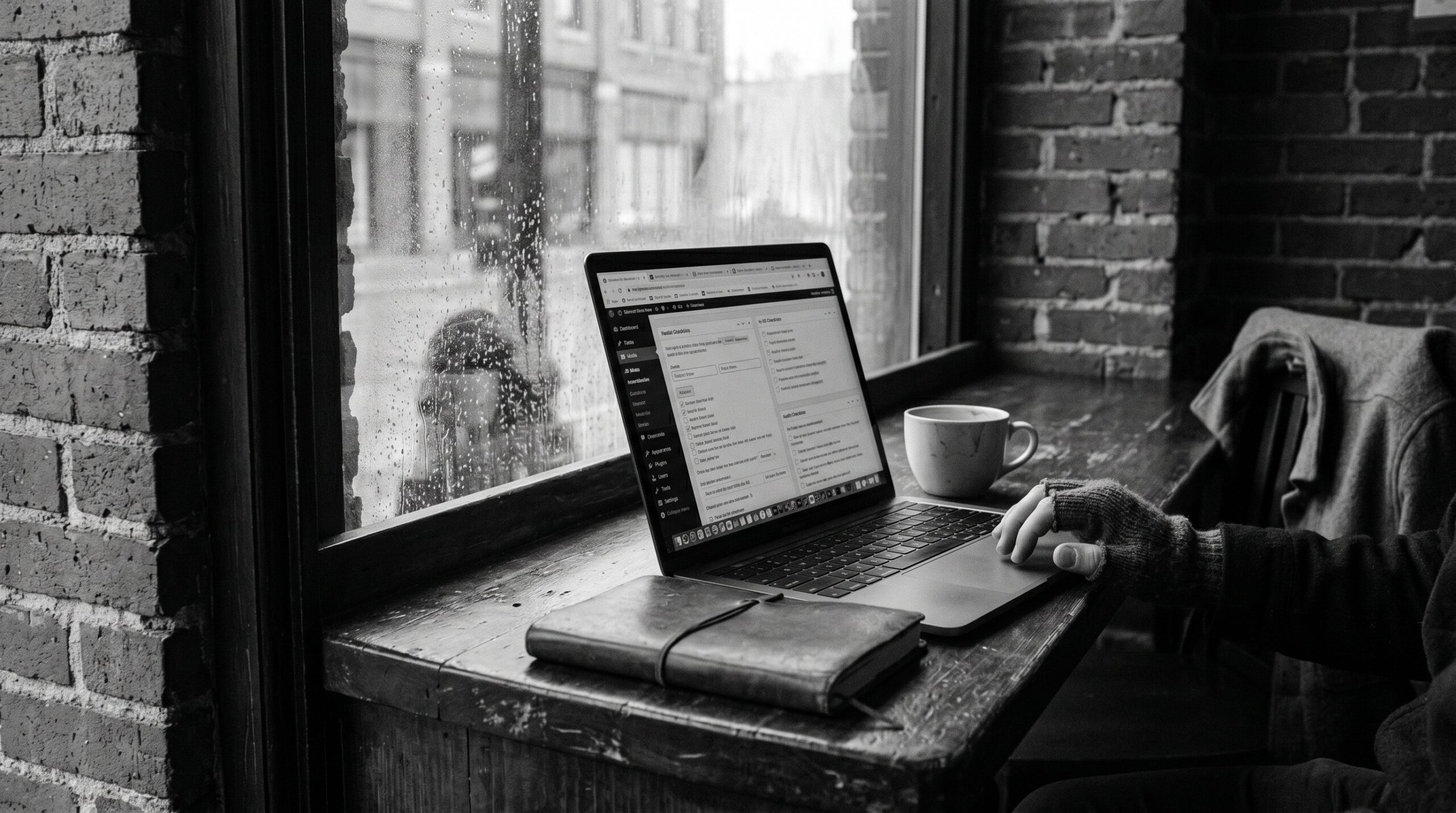 Documentary editorial photograph, overcast soft daylight, even shadows, gentle contrast, high-contrast documentary black-and-